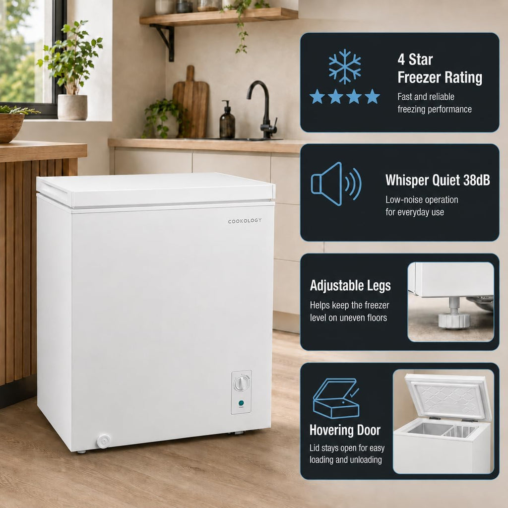 Cookology CCFZ 99L Freestanding Chest Freezer White