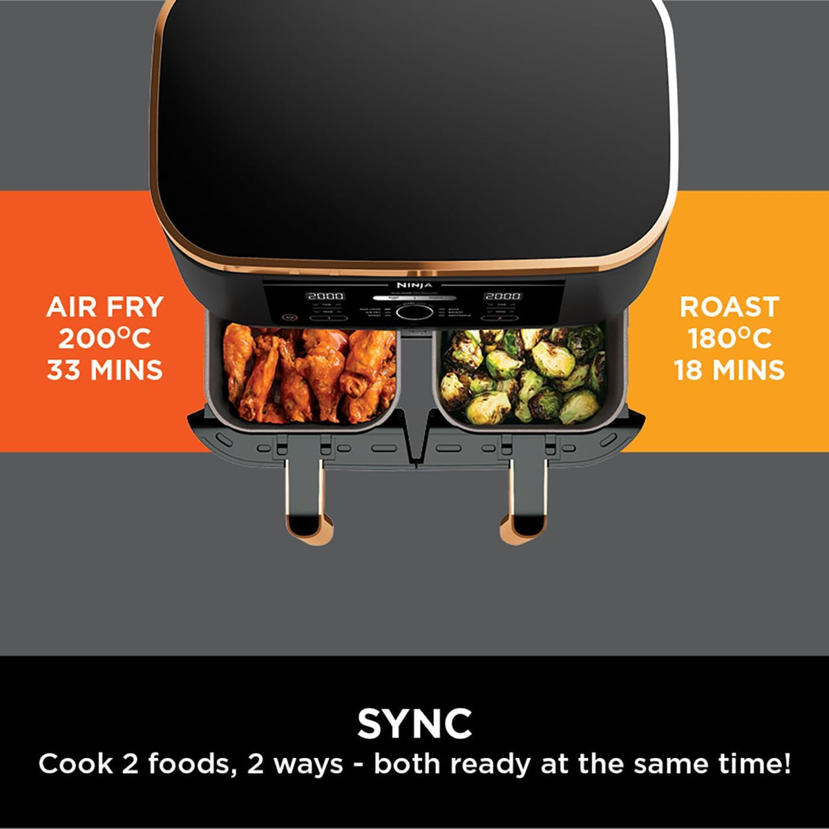 Ninja Foodi MAX Dual Zone Air Fryer 9.5L 2470W