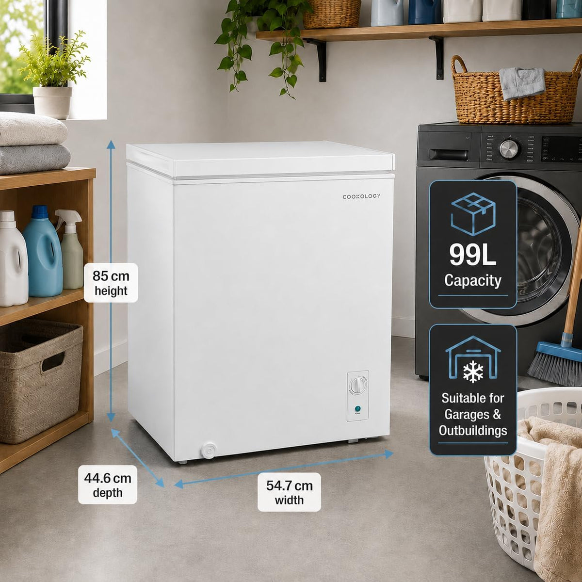 Cookology CCFZ 99L Freestanding Chest Freezer White
