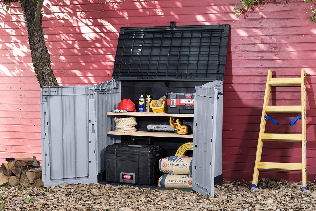Keter Store It Out Nova 880L Outdoor Garden Storage Shed Light Grey