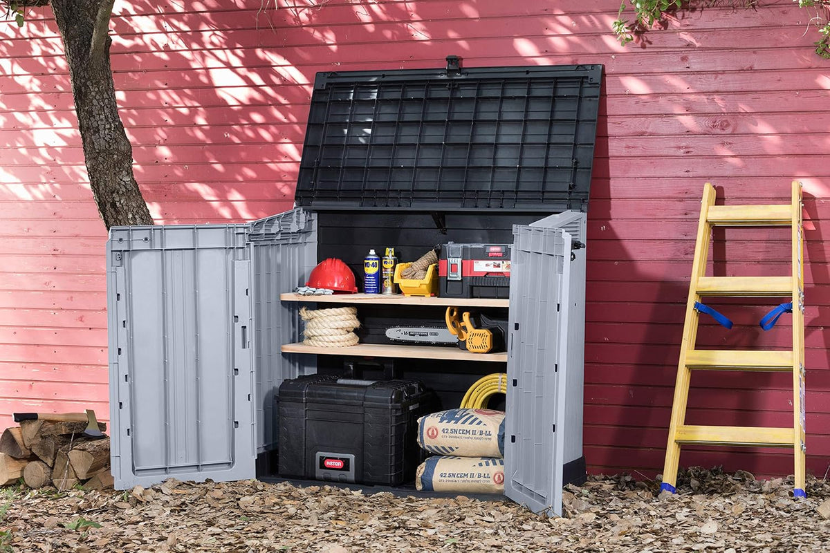 Keter Store It Out Nova 880L Outdoor Garden Storage Shed Light Grey