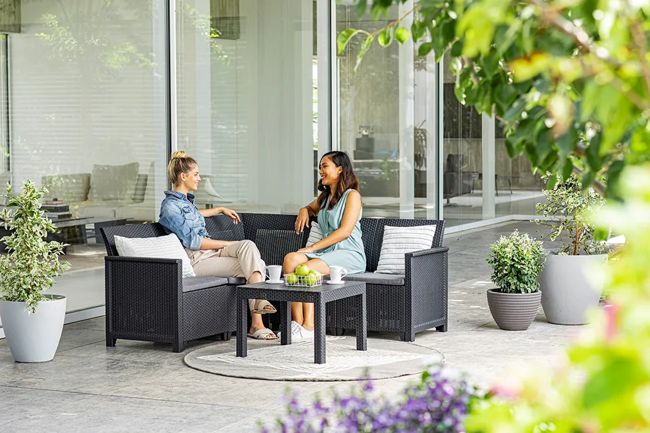 Emma 5 Seater Corner Set - Grey